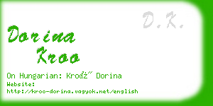 dorina kroo business card